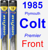 Front Wiper Blade Pack for 1985 Plymouth Colt - Hybrid