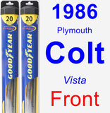 Front Wiper Blade Pack for 1986 Plymouth Colt - Hybrid