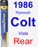 Rear Wiper Blade for 1986 Plymouth Colt - Hybrid