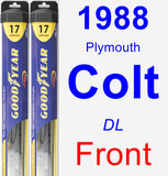 Front Wiper Blade Pack for 1988 Plymouth Colt - Hybrid