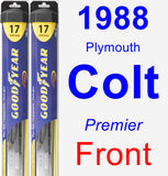 Front Wiper Blade Pack for 1988 Plymouth Colt - Hybrid