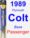 Passenger Wiper Blade for 1989 Plymouth Colt - Hybrid
