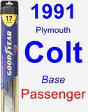Passenger Wiper Blade for 1991 Plymouth Colt - Hybrid