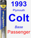 Passenger Wiper Blade for 1993 Plymouth Colt - Hybrid