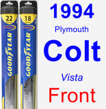 Front Wiper Blade Pack for 1994 Plymouth Colt - Hybrid
