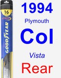 Rear Wiper Blade for 1994 Plymouth Colt - Hybrid