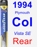 Rear Wiper Blade for 1994 Plymouth Colt - Hybrid