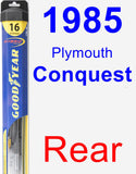 Rear Wiper Blade for 1985 Plymouth Conquest - Hybrid