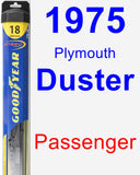 Passenger Wiper Blade for 1975 Plymouth Duster - Hybrid