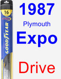 Driver Wiper Blade for 1987 Plymouth Expo - Hybrid