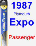 Passenger Wiper Blade for 1987 Plymouth Expo - Hybrid