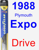 Driver Wiper Blade for 1988 Plymouth Expo - Hybrid