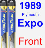 Front Wiper Blade Pack for 1989 Plymouth Expo - Hybrid