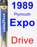 Driver Wiper Blade for 1989 Plymouth Expo - Hybrid