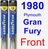 Front Wiper Blade Pack for 1980 Plymouth Gran Fury - Hybrid