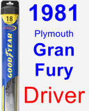 Driver Wiper Blade for 1981 Plymouth Gran Fury - Hybrid