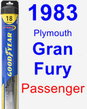 Passenger Wiper Blade for 1983 Plymouth Gran Fury - Hybrid