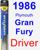 Driver Wiper Blade for 1986 Plymouth Gran Fury - Hybrid