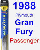 Passenger Wiper Blade for 1988 Plymouth Gran Fury - Hybrid