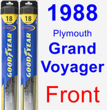 Front Wiper Blade Pack for 1988 Plymouth Grand Voyager - Hybrid