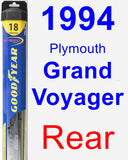 Rear Wiper Blade for 1994 Plymouth Grand Voyager - Hybrid