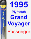 Passenger Wiper Blade for 1995 Plymouth Grand Voyager - Hybrid