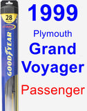 Passenger Wiper Blade for 1999 Plymouth Grand Voyager - Hybrid