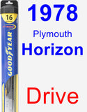 Driver Wiper Blade for 1978 Plymouth Horizon - Hybrid