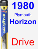 Driver Wiper Blade for 1980 Plymouth Horizon - Hybrid