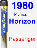 Passenger Wiper Blade for 1980 Plymouth Horizon - Hybrid