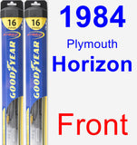 Front Wiper Blade Pack for 1984 Plymouth Horizon - Hybrid