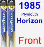 Front Wiper Blade Pack for 1985 Plymouth Horizon - Hybrid