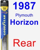 Rear Wiper Blade for 1987 Plymouth Horizon - Hybrid