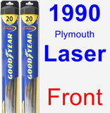 Front Wiper Blade Pack for 1990 Plymouth Laser - Hybrid