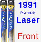 Front Wiper Blade Pack for 1991 Plymouth Laser - Hybrid