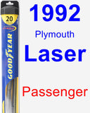 Passenger Wiper Blade for 1992 Plymouth Laser - Hybrid