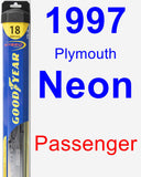 Passenger Wiper Blade for 1997 Plymouth Neon - Hybrid