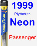 Passenger Wiper Blade for 1999 Plymouth Neon - Hybrid