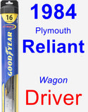 Driver Wiper Blade for 1984 Plymouth Reliant - Hybrid