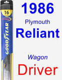 Driver Wiper Blade for 1986 Plymouth Reliant - Hybrid