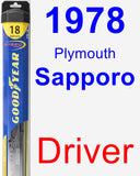 Driver Wiper Blade for 1978 Plymouth Sapporo - Hybrid