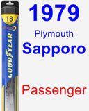 Passenger Wiper Blade for 1979 Plymouth Sapporo - Hybrid