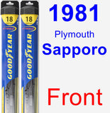 Front Wiper Blade Pack for 1981 Plymouth Sapporo - Hybrid