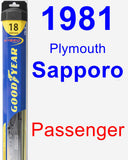 Passenger Wiper Blade for 1981 Plymouth Sapporo - Hybrid