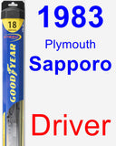 Driver Wiper Blade for 1983 Plymouth Sapporo - Hybrid