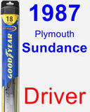 Driver Wiper Blade for 1987 Plymouth Sundance - Hybrid