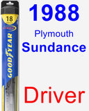 Driver Wiper Blade for 1988 Plymouth Sundance - Hybrid