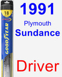 Driver Wiper Blade for 1991 Plymouth Sundance - Hybrid