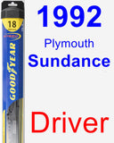 Driver Wiper Blade for 1992 Plymouth Sundance - Hybrid