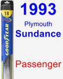 Passenger Wiper Blade for 1993 Plymouth Sundance - Hybrid